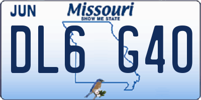 MO license plate DL6G4O