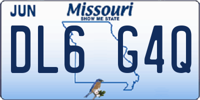 MO license plate DL6G4Q