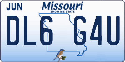MO license plate DL6G4U