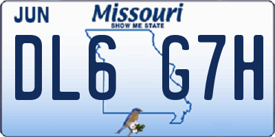 MO license plate DL6G7H