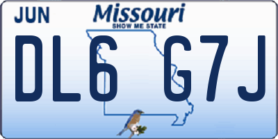 MO license plate DL6G7J