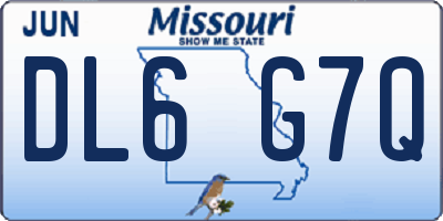 MO license plate DL6G7Q