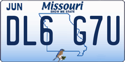 MO license plate DL6G7U