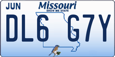 MO license plate DL6G7Y