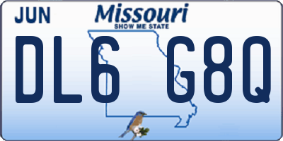 MO license plate DL6G8Q