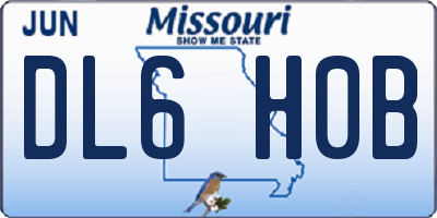 MO license plate DL6H0B