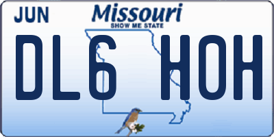 MO license plate DL6H0H