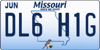 MO license plate DL6H1G