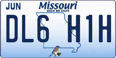MO license plate DL6H1H