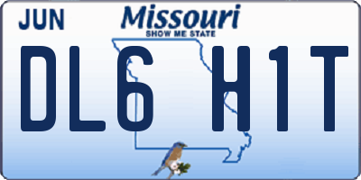 MO license plate DL6H1T