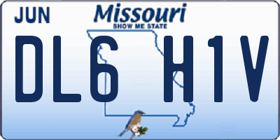 MO license plate DL6H1V