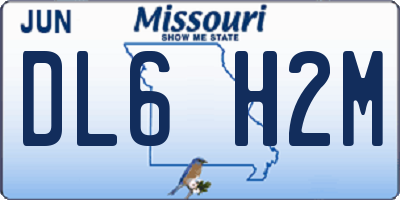 MO license plate DL6H2M