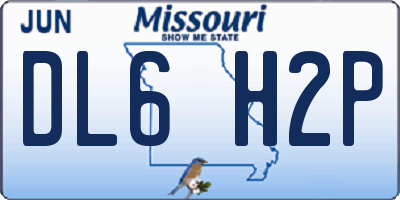MO license plate DL6H2P