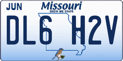 MO license plate DL6H2V