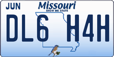MO license plate DL6H4H