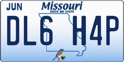 MO license plate DL6H4P