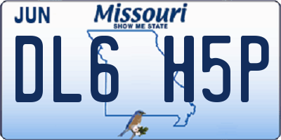 MO license plate DL6H5P