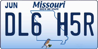 MO license plate DL6H5R