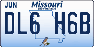 MO license plate DL6H6B