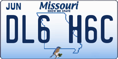 MO license plate DL6H6C