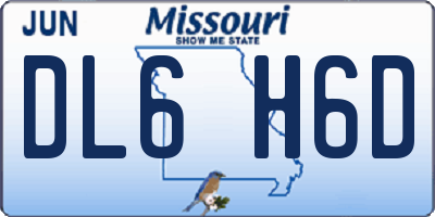 MO license plate DL6H6D