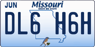MO license plate DL6H6H