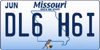 MO license plate DL6H6I