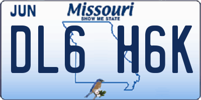 MO license plate DL6H6K