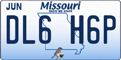 MO license plate DL6H6P