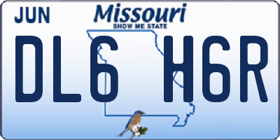 MO license plate DL6H6R