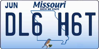 MO license plate DL6H6T