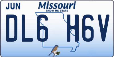 MO license plate DL6H6V