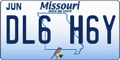 MO license plate DL6H6Y