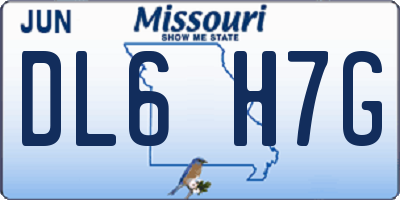 MO license plate DL6H7G