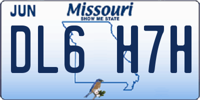 MO license plate DL6H7H