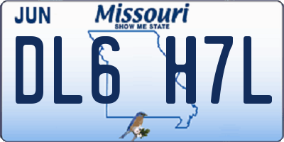 MO license plate DL6H7L