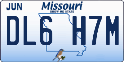 MO license plate DL6H7M
