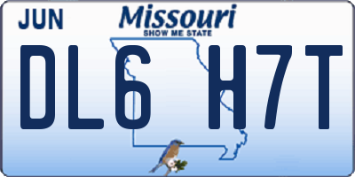 MO license plate DL6H7T