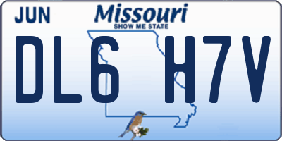 MO license plate DL6H7V