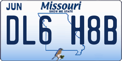 MO license plate DL6H8B
