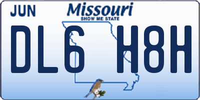 MO license plate DL6H8H