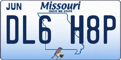 MO license plate DL6H8P