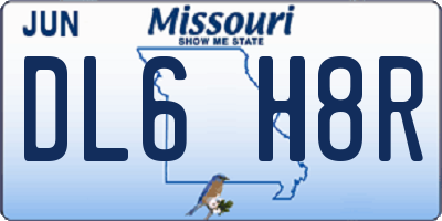 MO license plate DL6H8R
