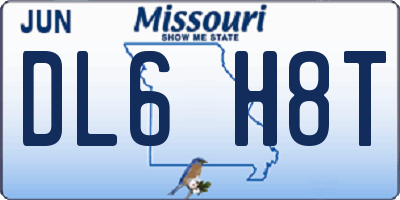 MO license plate DL6H8T