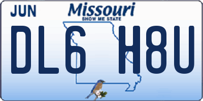 MO license plate DL6H8U