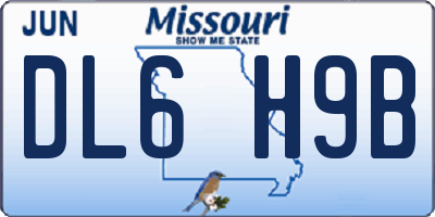 MO license plate DL6H9B