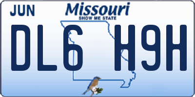 MO license plate DL6H9H