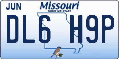 MO license plate DL6H9P