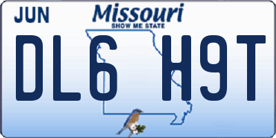 MO license plate DL6H9T