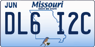 MO license plate DL6I2C